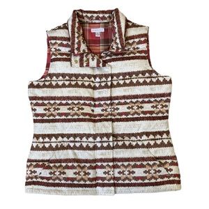 Charter Club Women’s Puffer Vest Plaid Lining Size Medium